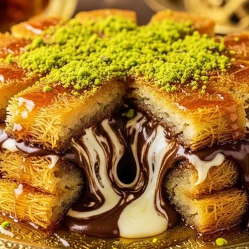 Dubai Kunafa Moltan Lava With Custard