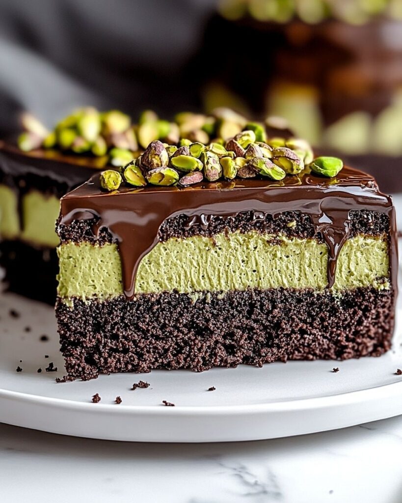 Dubai kunfa premium matilda Ganache Cake Slice – With Hot Custard